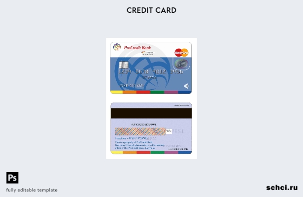 цифровая загрузка шаблона MasterCard ProCredit Bank в Германии